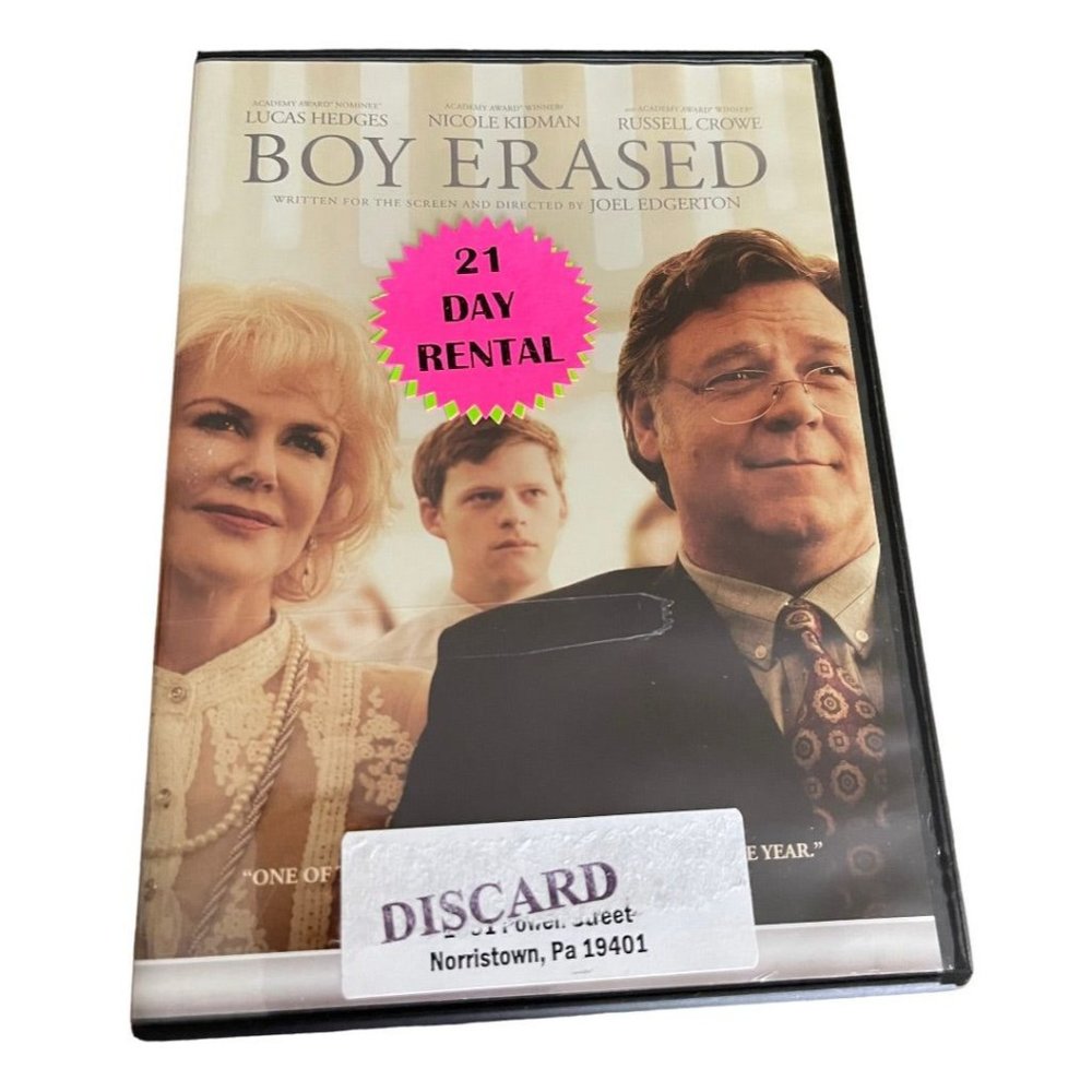 Boy Erased DVD 2018 Kidman Crowe Hedges Discarded Library